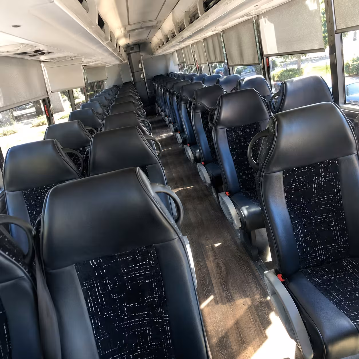 thornton charter bus rental interior